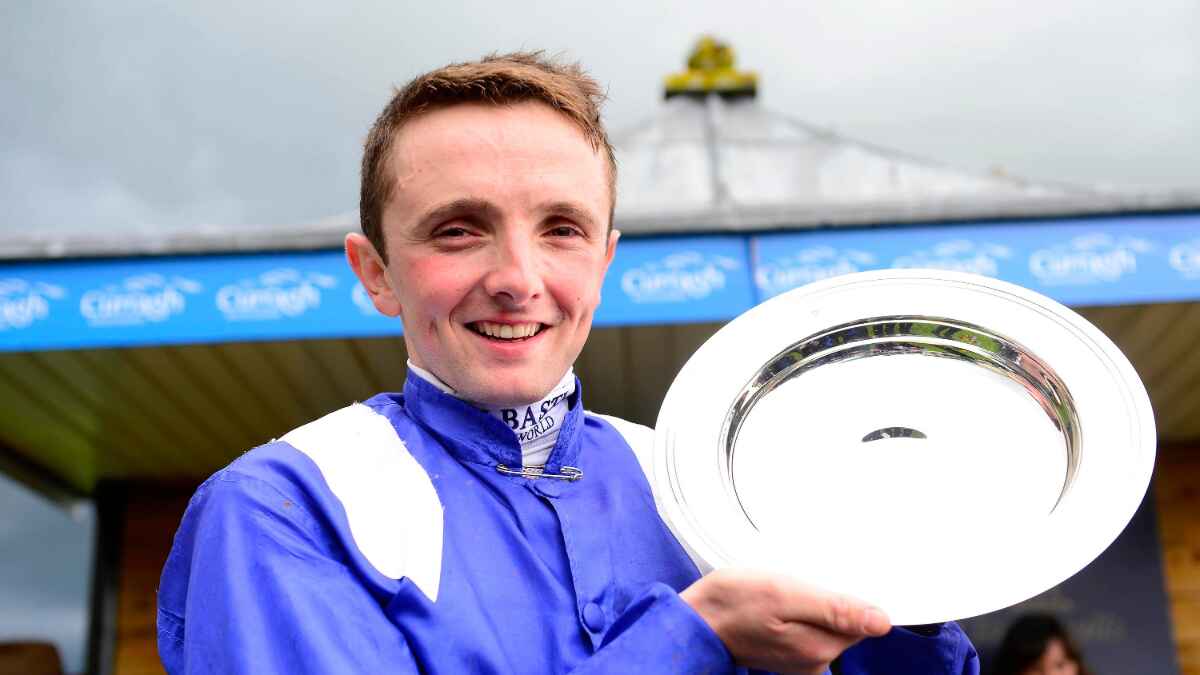 Jockey Chris Hayes in the Shadwell silks