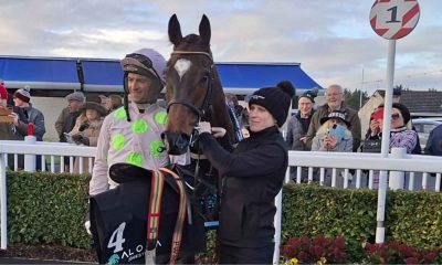Love Sign D’Aunou and Patrick Mullins after winning at Naas