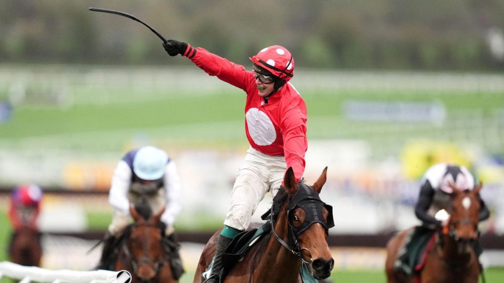 Jockey J J Slevin celebrates on Home By The Lee