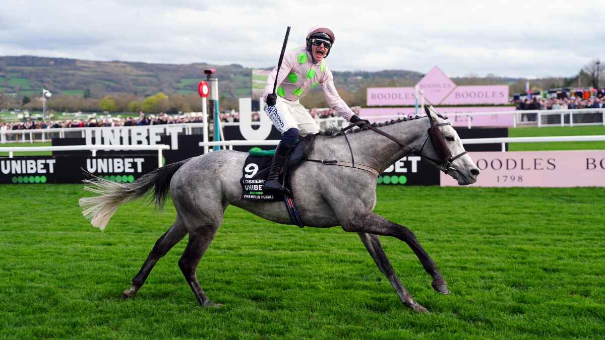 Lossiemouth winning the Champion Hurdle at Cheltenham