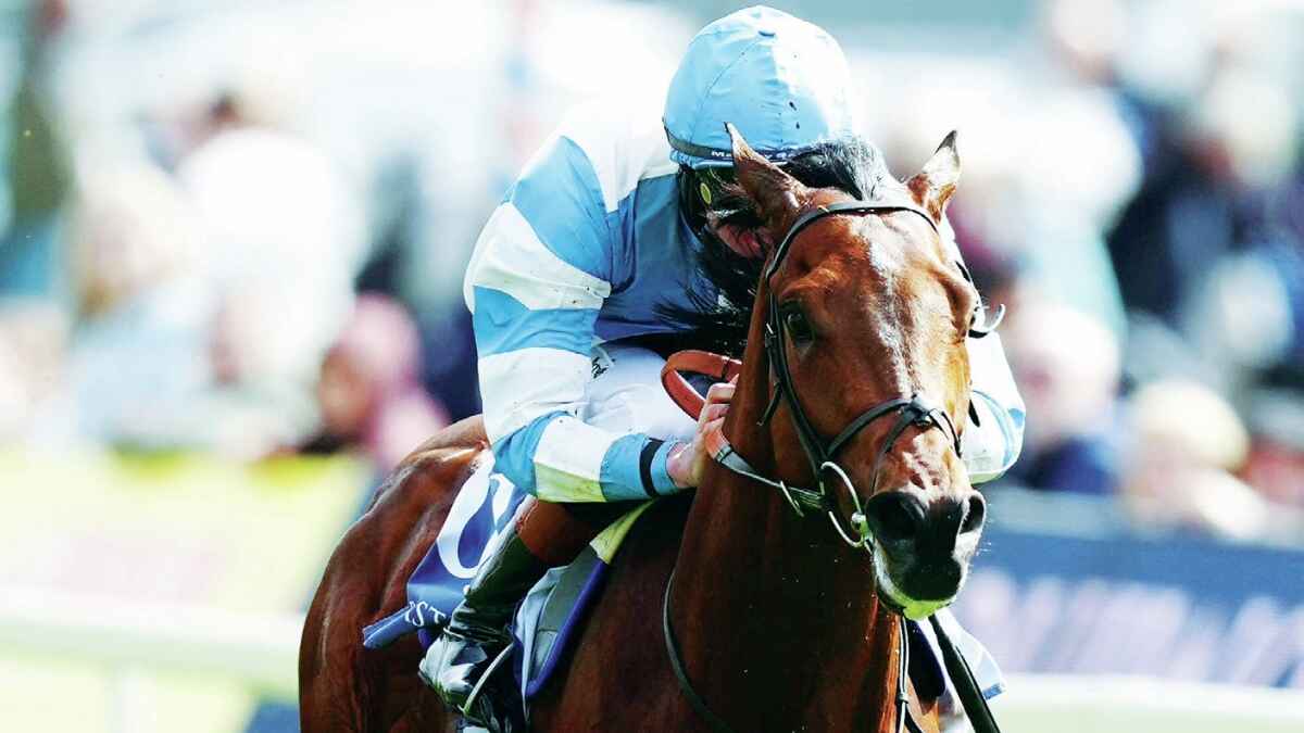 Pride Of Arras ridden by Rossa Ryan on way to winning 2025 Dante Stakes