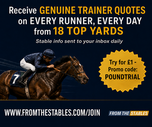 Receive genuine trainer quotes on every runner, every day from 18 top yards