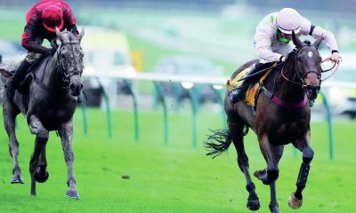 Royale Pagaille and jockey Charlie Deutsch win the Betfair Chase