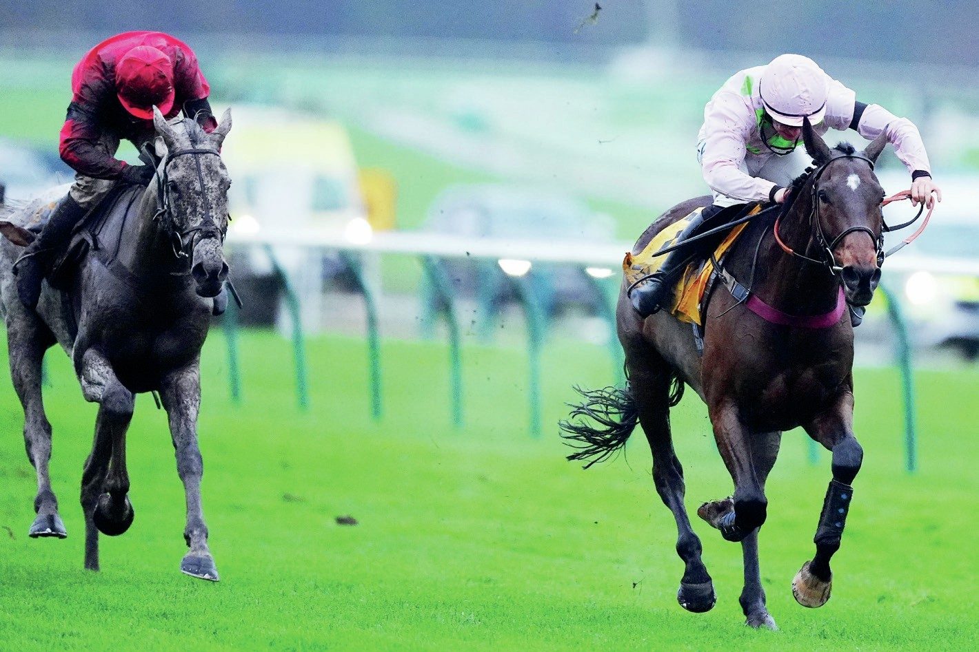 Royale Pagaille and jockey Charlie Deutsch win the Betfair Chase